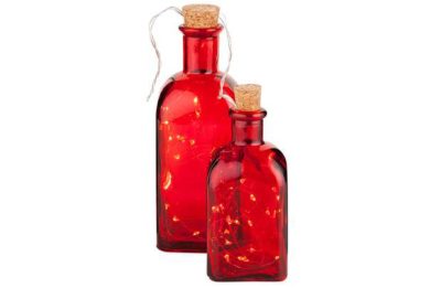 Collection Pair of Bottle Lights - Red